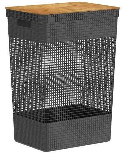 CESTO GRID COM TAMPA BAMBU