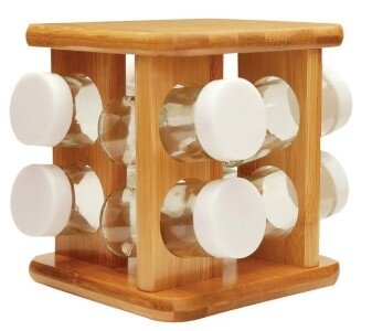 ORGANIZADOR TEMPEROS GIRATÓRIO BAMBU